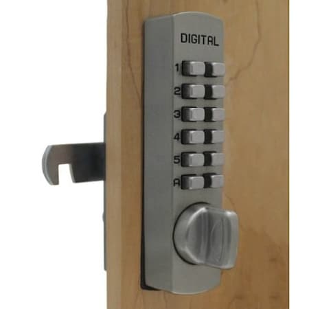 Lockey Mechanical Surface Mount Keyless Digital Combination Cam Cabinet Lock White C170-WH